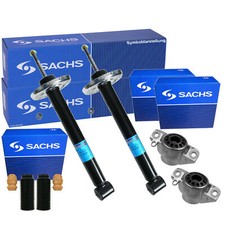SACHS Stoßdämpfersatz re/li + Domlager HINTEN HA AUDI, SEAT, SKODA, VW