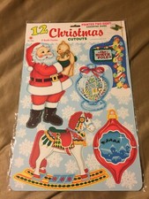 VTG NIP BEISTLE 12 CHRISTMAS CUT OUTS (2 SIDED)