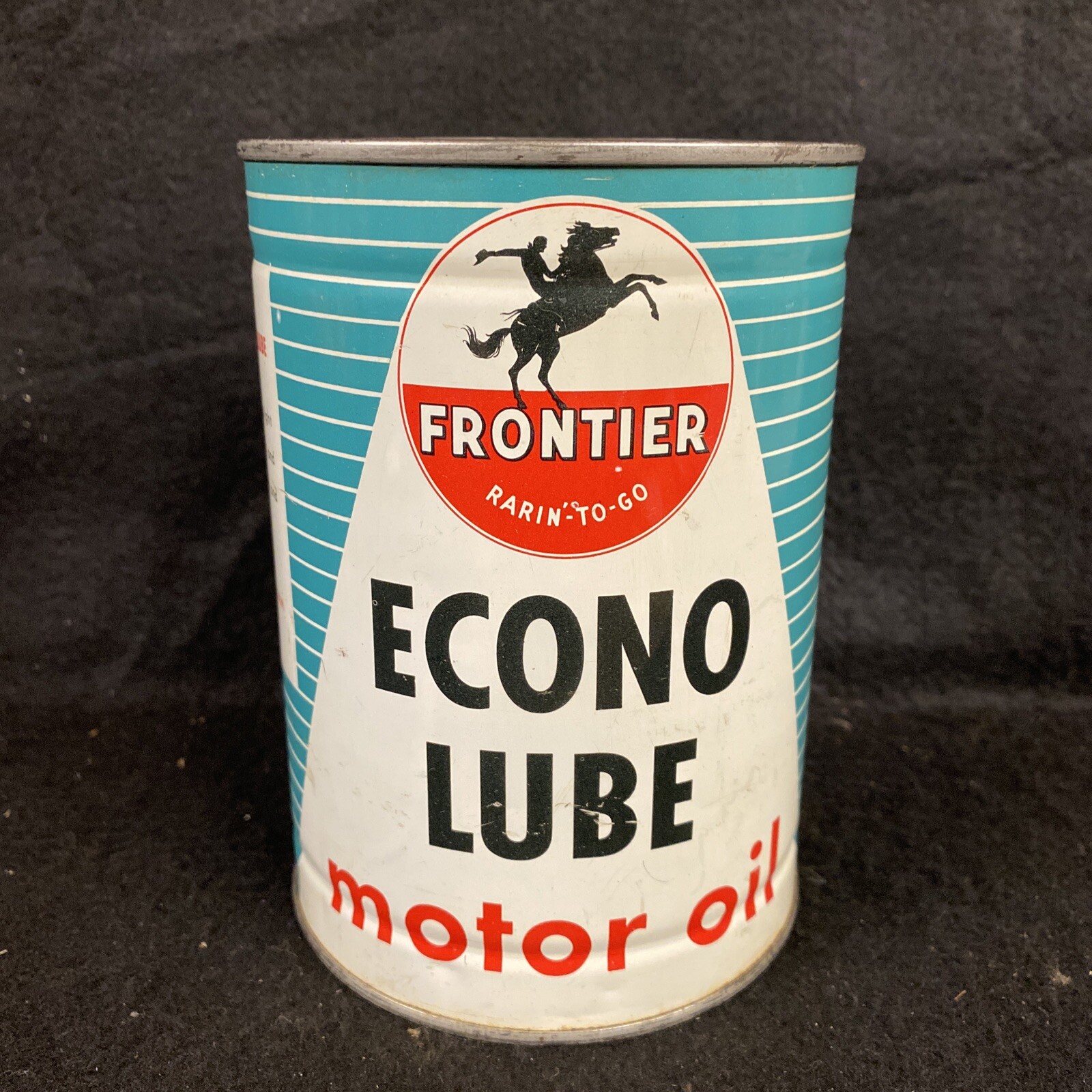 Frontier Econo Lube 1 Qt Empty Metal Can With Both Lids Denver Colorado