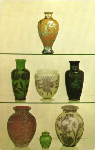 Corning New York Carder Steuben Glass Rockwell Department Store Postcard