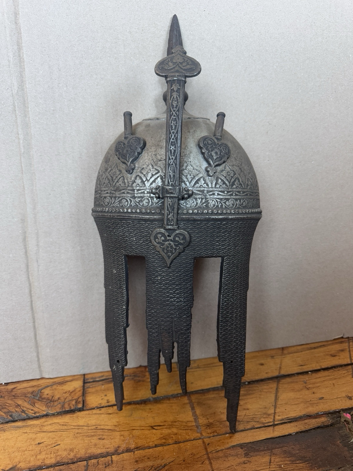 Medieval Knight Chainmail Armor Helmet Steel Wall Art Replica Castle d'Anhalt