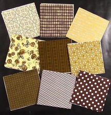 54 5" Squares - Earthy - Quilting Sewing Charm Pack - 100 Cotton Fabric 5689