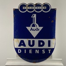 Audi Enamel Sign - 56x40cm (22x15.7") - Unique Nice Old-Looking Advertising Sign
