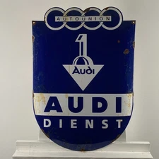 Audi Enamel Sign - 56x40cm (22x15.7") - Unique Nice Old-Looking Advertising Sign
