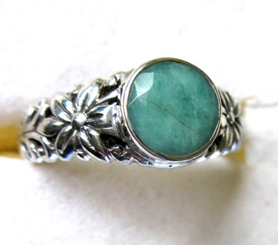 Echter Smaragd Ring / Handarbeit / Größe 7 / 925 Sterling Silber / 1,6ct