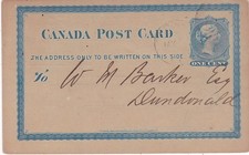 TORONTO DUPLEX TO DUNDONALD ONT SPLIT RING PREPRINTED BACK