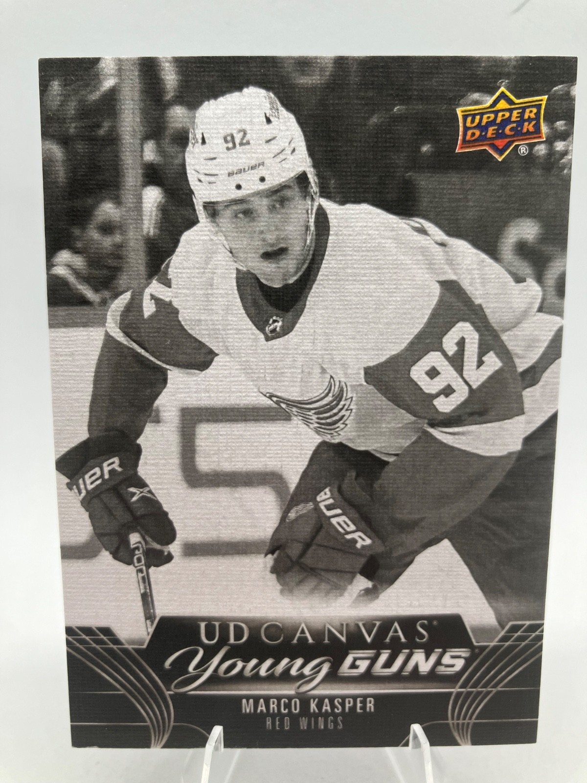 2023 Upper Deck Canvas Black and White Young Guns #C118 Marco Kasper RC