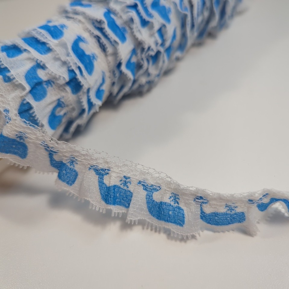 Vintage Ruffle Lace Ruching Whales Ribbon Frilly Trim Edging 10 Yards ...