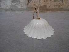 Plafonnier Coupelle Rosace Ancienne de Lustre en tole émail blanc