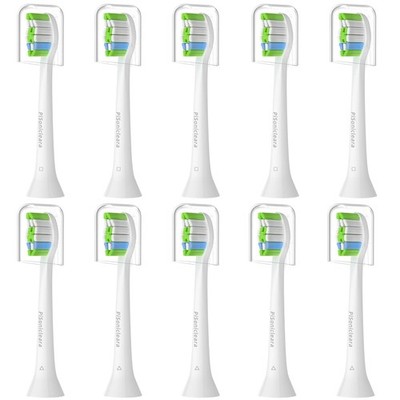 Pisonicleara Replacement Toothbrush Heads(10-pc) 1 Count (Pack of 10), Blue