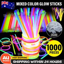 1000x Mixed Color Glow Sticks Bracelets Light Party Glowsticks Glow In The Dark