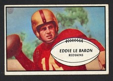 1953 Bowman EDDIE LeBARON ROOKIE Washington Redskins #1 VG Condition (4)