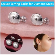 Secure Locking Earring Backs, Hypoallergenic 925 Silver