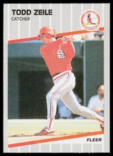 1989 Fleer Update Todd Zeile #U-122 Rookie Card St. Louis Cardinals. rookie card picture