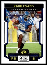2023 Score Zach Evans Rookie Los Angeles Rams #319