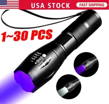 UV Flashlight Black Light Super Bright 120000lm Torch Ultra Violet Lamp LED