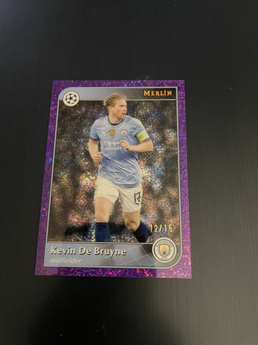 2024-25 Topps Merlin Uefa Club Kevin de Bruyne #14 Purple Speckle Refractor /15