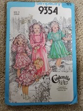 Simplicity Sewing Pattern 9354 Cinderella Size 5 Child Dress 1979 FF