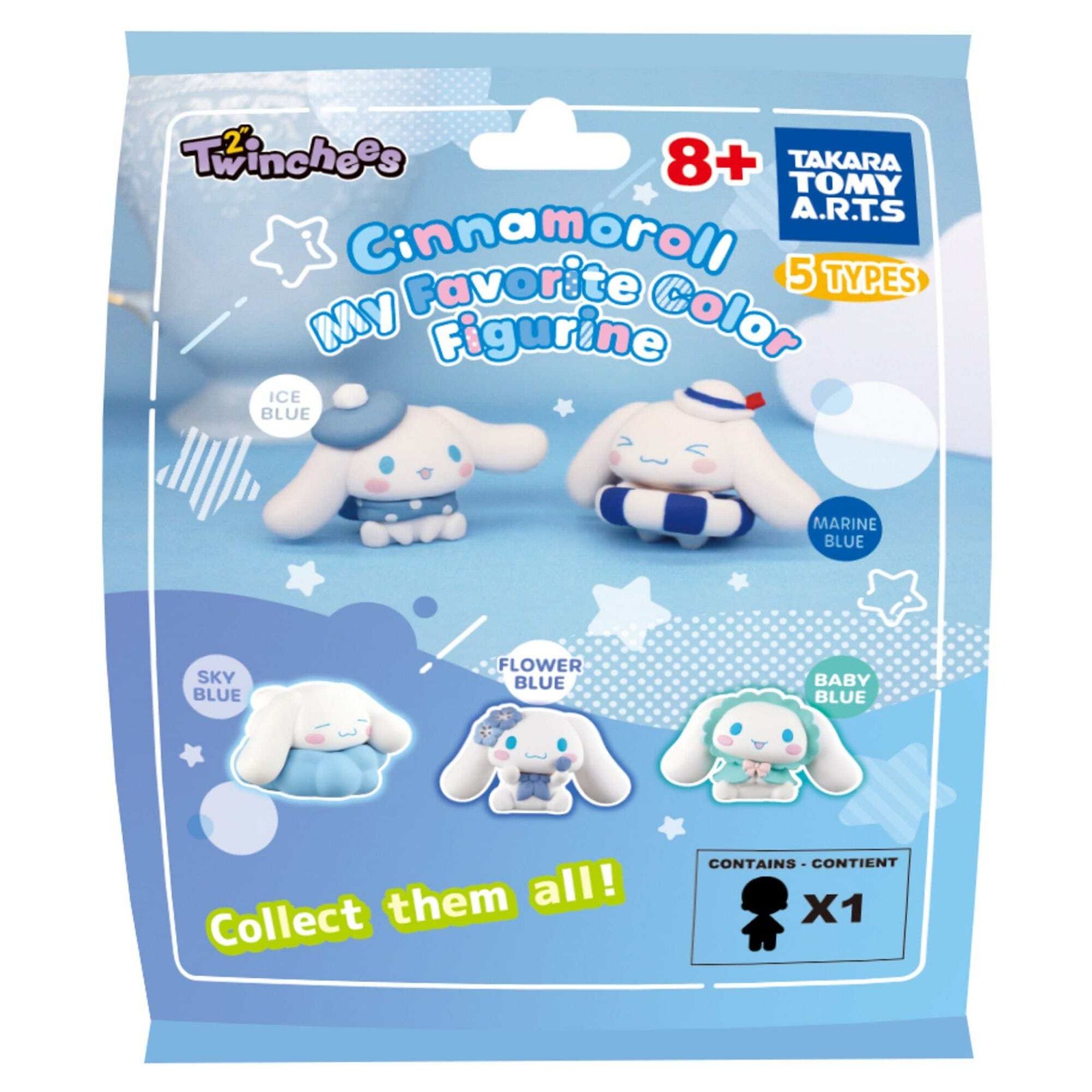 Cinnamoroll Twinchees My Favourite Colour 5cm Figure by Tomy – Mystery Pack (1 S