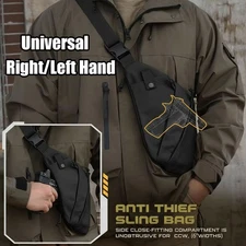 Tactical Concealed Carry Gun Bag Pistol Holster with Anti-Theft Design Chest Bag