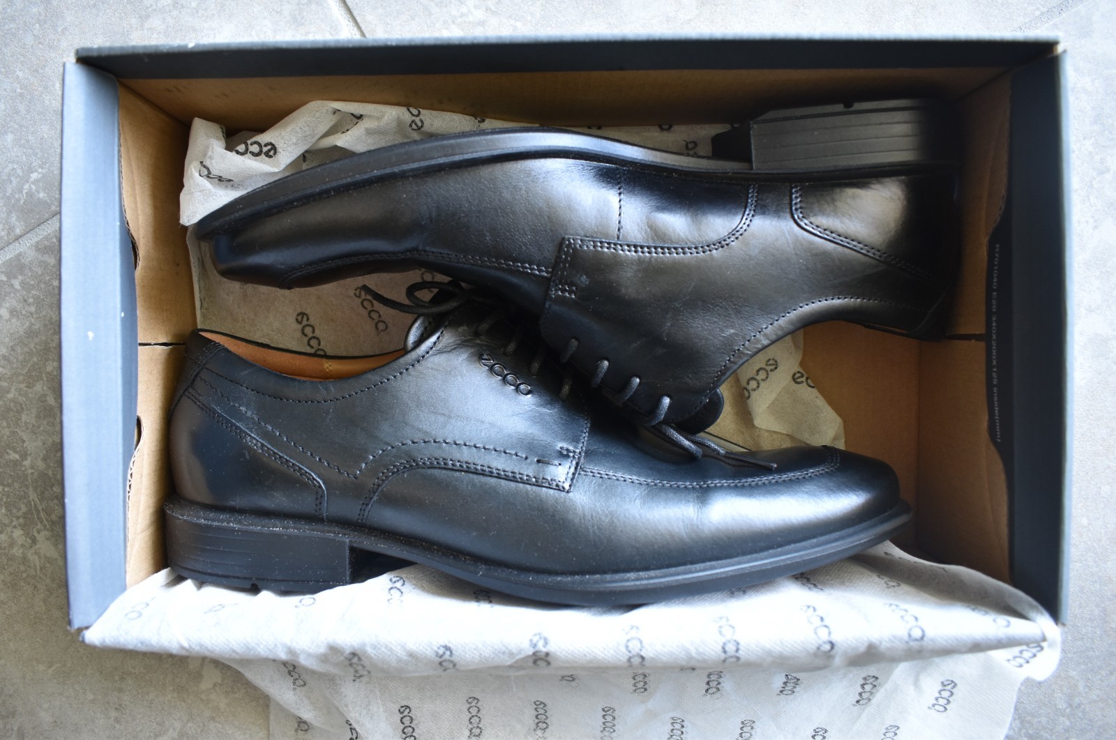 SAOLA Scarpe Oxford Derby Up Ecco Uomo Classiche Nero Noir EU 43 Taglia 9 9 5 US