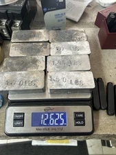 12.62 LBS - 8 ingots - GREAT FOR CASTING - BULLETS - SNIKERS &  FREE SHIPPING