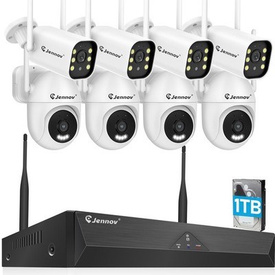 5MP PTZ WiFi Camera System 10CH NVR Outdoor Alexa Human Detection IP66 Eseecloud