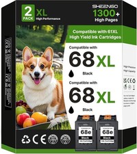 68XL 68e 68 Black Ink Cartridge Replacement For HP Ink 68 68XL 68e Black