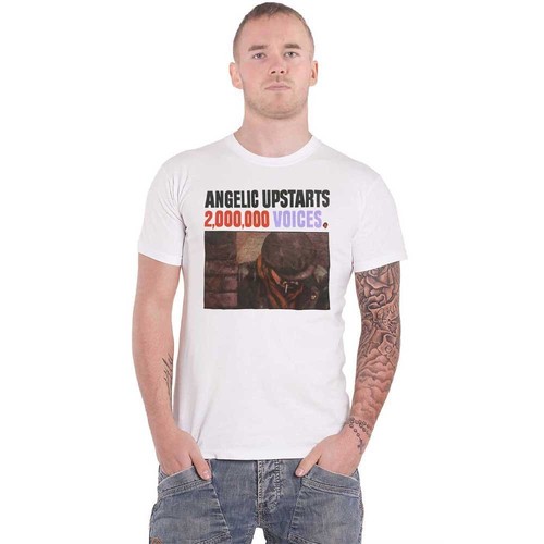 T-Shirt Angelic Upstarts Out Of Control – Maglietta Punk Rock Unisex, Cotone Bianco, Regalo 70s