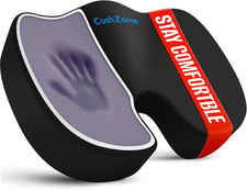 Seat Cushion, Memory Foam Cushion for Office Chair, Car Seat, Large, Black