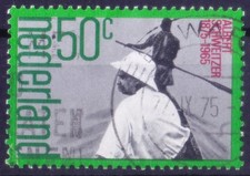 Netherlands 1975 used, Schweitzer, Medicine, Nobel Peace, Missionary