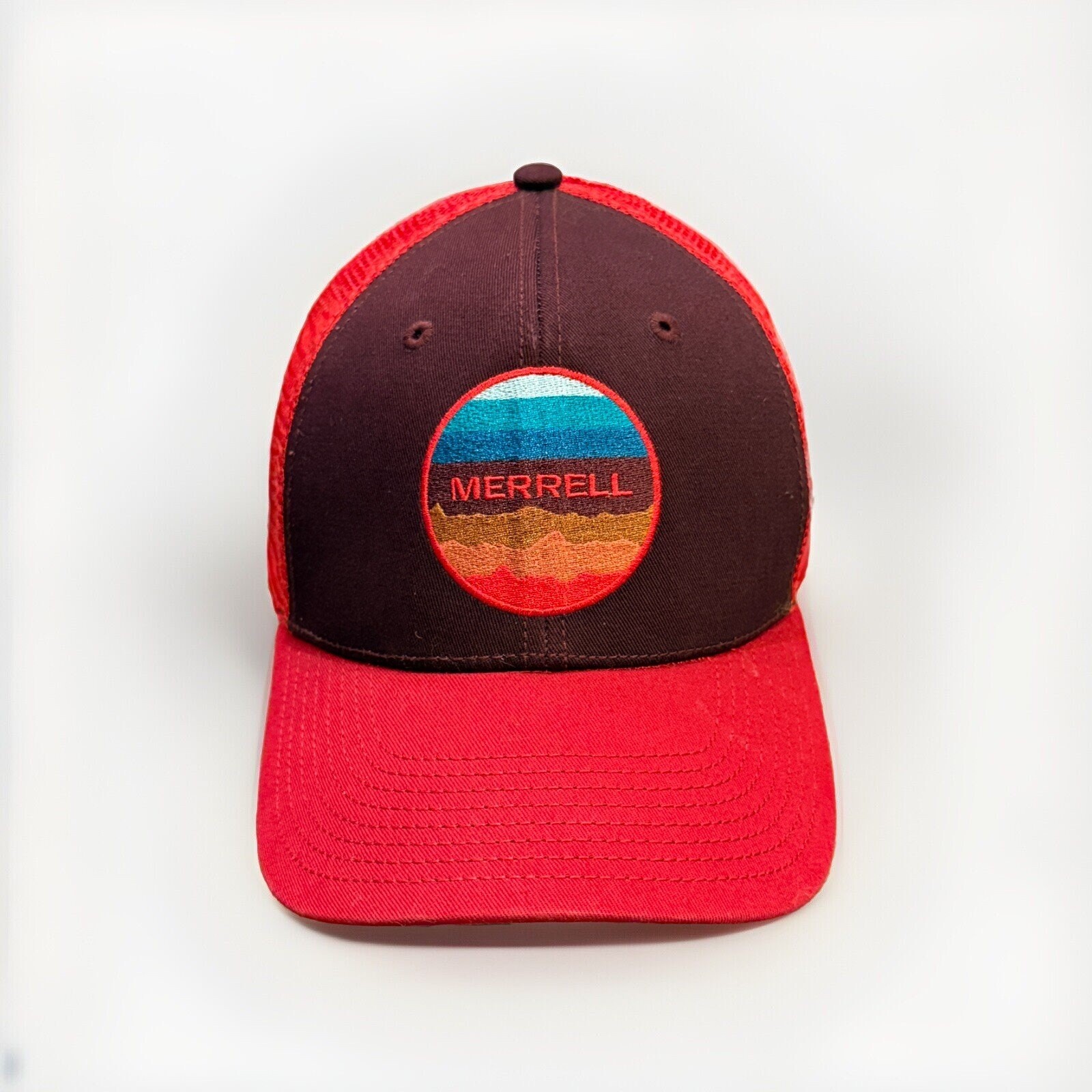 Merrell Mens Red Patch Adjustable SnapBack Trucke… - image 1