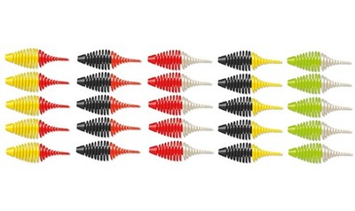 5 Packungen Cormoran Belly Rib Forellenköder Knoblauch 5,5cm 25 Stück Lagerabv.