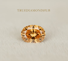 AAA+ 2 Ct Orange Color Oval Cut D Grade VVS1 Lab Grown Certified Diamond
