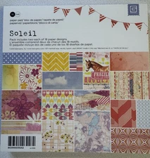 Basic Grey RETIRED 36 count 6x6" Paper Pads, "Soleil"