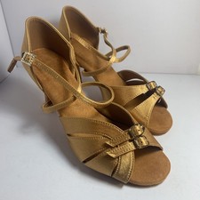 Aida Dance Satin Latin And Ballroom Dance Shoes Ladies Size 39 8US