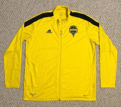 Bruce Lee X Adidas Yellow Track Jacket W/ Black Stripes 2XL Seattle Extra Large