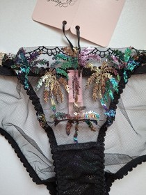 AGENT PROVOCATEUR CALI Petrol/Black BRIEF SIZE AP 1 X SMALL UK 6-8 BNWT 