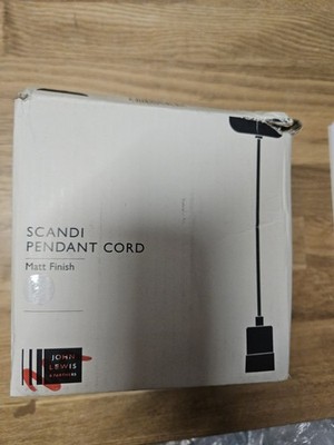 John Lewis Scandi Decken-Pendelleuchte Kordel, grau