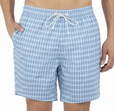 New Bonobos Riviera Diamond Pattern Men's Swim Trunks with Drawstring 99 Retail