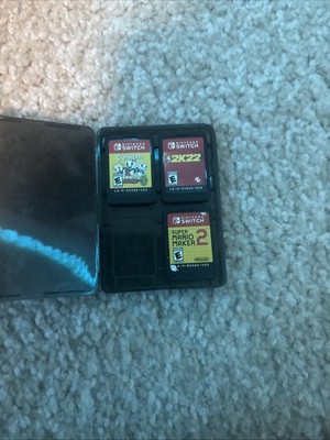 Three Nintendo Switch Games, Cuphead, Mario Maker Two, Nba 2K 22