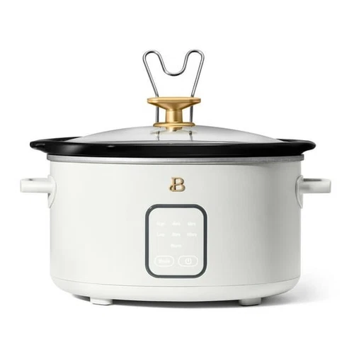 4Qt Slow Cooker with Touch-Activated Display, White Icing by Drew Barrymore