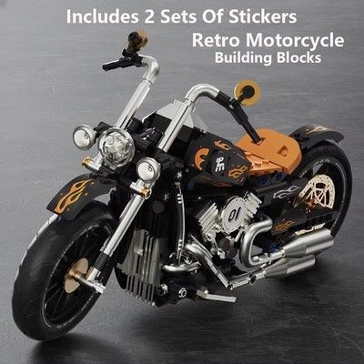 MOC LEGO Bike: Harley Davidson Motorbike Building Blocks Set