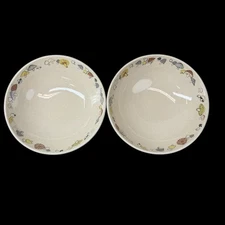 Vintage 2 Franciscan Gladding, McBean Mushroom Woodlore Large Serving Bowls USA