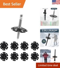 Ski Pole Baskets 8-Piece Set - 3.4" Universal Replacement for Winter Sports