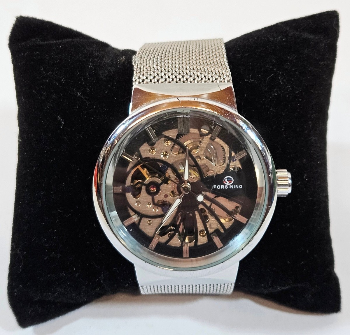 Forsining Skeleton Automatic Watch, 162G, Stainless Steel Back