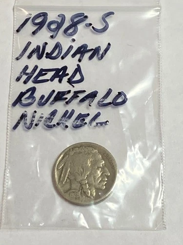 1928-S Indian Head Buffalo Nickel - Good Circulated Condition