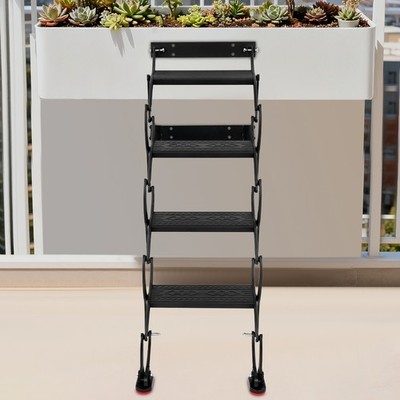 4 Step Folding Ladder Wall Mounted Telescoping Ladders Retractable Folding Stair