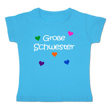 Girl Shirt Große Schwester  TÜRKIS  WAHL Mo...