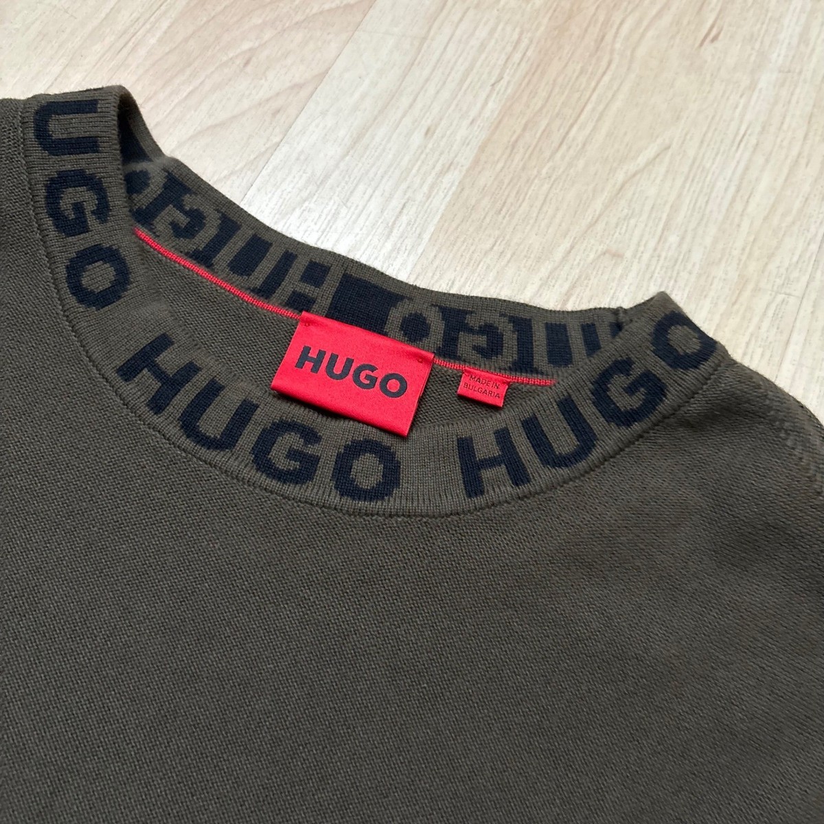 HUGO BOSS Smarlo Crewneck Sweater Cotton Logo Size XL View 2